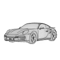 Gray Sleek Sports Car With Two Door Design And Sporty Alloy Wheels For Modern Driving