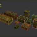 Vintage Wooden Storage Boxes As Practical Household Items In Various Sizes