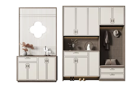 New Chinese Shoe Cabinet 3d model