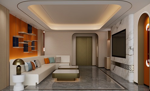 Light Luxury KTV Room 3d model