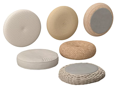 Round Rugs With Woven Textures And Neutral Tones For Home Decor 3d model