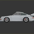 Silver Sports Car With Sleek Design Rear Spoiler Alloy Wheels And Reflective Surface
