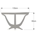 Minimalist Modern Round Wooden Dining Table with Simple Crossed Legs Design