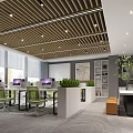 modern public office area public office 3d model