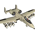 A10 attack aircraft 3d model