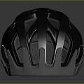 Modern Black Sports Helmet With Carbon Fiber Texture And Ventilation Holes