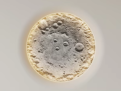 Detailed Gray Moon Surface With Circular Craters And Rocky Texture 3d model