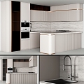 Middle Island Kitchen Cabinets 3d model