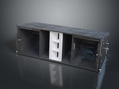 Modern Black And White Lighting Combination With Multiple Compartments And Minimalist Design 3d model