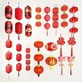 lantern red lantern decorative lantern 3d model