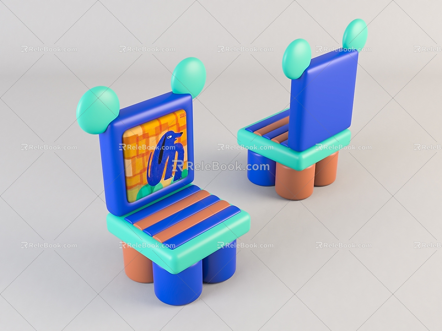 Modern Children's Chair Home Chair model