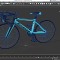 Boleneg Blue Road Bicycle Featuring Black Handlebars Blue Seat And Black Wheels
