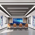 Tech Security Monitoring Room Interior Design With Large Screen Multiple Monitors Control Console And Chairs