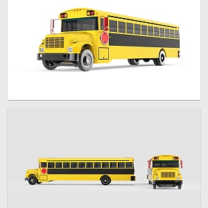 Modern School Bus Kindergarten School Bus 3d model