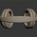 Modern Beige Over Ear Computer Headphones with Soft Cushions and Adjustable Headband