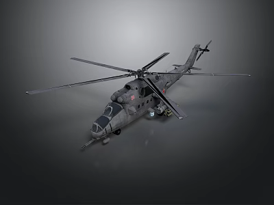 Military Transport Helicopter With Multiple Rotor Blades And Gray Fuselage Design 3d model