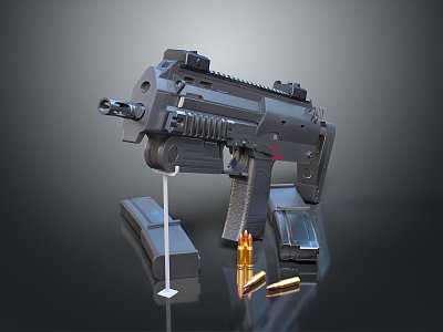 rifle semi-automatic rifle combat rifle battle rifle carbine war rifle attack rifle 3d model