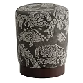 Modern Sofa Stool Low Stool Round Stool 3d model