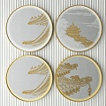 New Chinese Round Frame Painting Decorative Painting 3d model