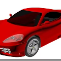Electric Toy Red Sports Car with Sleek Design and Realistic Model Features