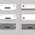 Modern Wall Mounted Air Conditioner Fans With Digital Displays And Various Colors
