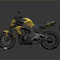 Yellow Sport Motorcycle Featuring Black Seat Shiny Body And Modern Design