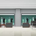 Indoor Shooting Training Facility With Glass Doors Monitors And Target Screens