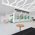 Modern Administrative Service Hall with Service Windows Self Service Terminals Bright Lighting and Clean Interior