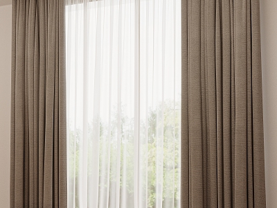 Modern Curtain Gauze Curtain Double Open Curtain model