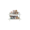 Modern Pastel Tableware Set With Mugs Plates Teapot And Storage Boxes On Kitchen Shelf
