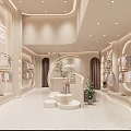 Elegant Cream Style Kids Clothing Store Interior Design With Warm Lighting And Tidy Garment Displays