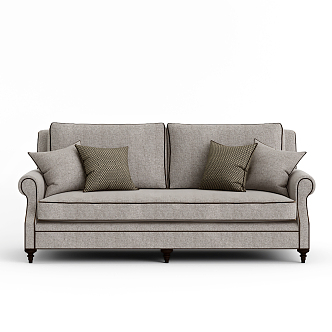 American double sofa 3d model