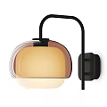 Modern Wall Lamp With Black Bracket And Transparent Yellow Gradient Lampshade 3d model