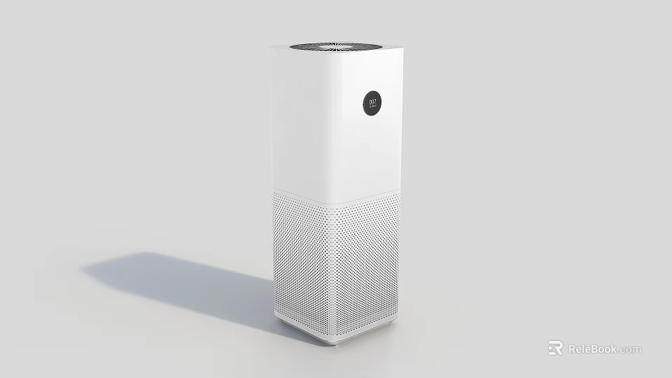 White Modern Air Purifier For Home Use With Sleek Design And Effective Air Cleaning Function 3d model 