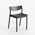 Sleek Black Modern Dining Chairs And Bar Stools For Home Interior 3d model