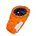 Luxury Brown Leather Strap Watch With Gold Bezel And Black Dial Design