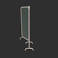Medical Clinic Portable Partition Screen With Metal Frame And Green Panel