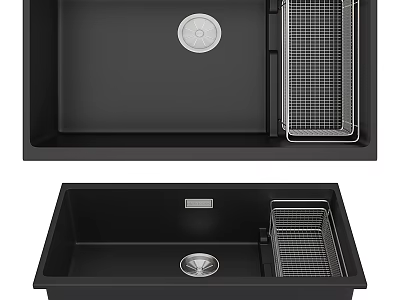 Stainless steel sink for vegetable washing basin 3d model