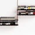 Modern Hanging Wall Cabinets Storage Design With Wine Bottles And Glasses