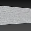 White Brick Wall as Textured Structural Element in Modern Interior Design 3d model