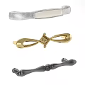 Decorative Door Handles In Silver Gold And Black Metallic Designs For Home