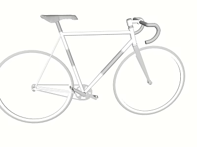 Sleek Road Bicycle With Curved Handlebars And Lightweight Frame Design 3d model