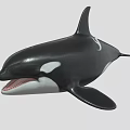 Realistic Black And White Orca Marine Animal Toy Model Figure