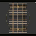 Outdoor Wooden Pergola Structure With Cross Beam Grid And Support Posts