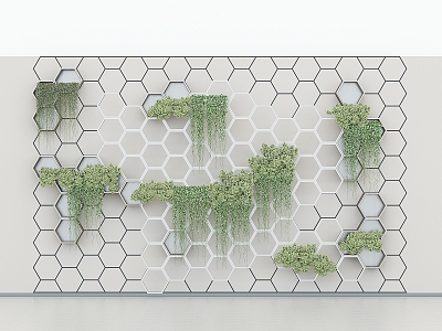 Modern plant wall landscape wall green plant wall screen partition wall landscaping wall modeling wall 3d model