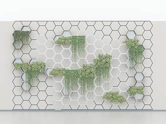 Modern plant wall landscape wall green plant wall screen partition wall landscaping wall modeling wall 3d model