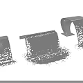 Outdoor Garden Ornament Featuring Waterfall Metal Curve Design And Flowing Water Effect