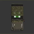 Olive Green Military Jeep With Canvas Top And 1st Ranger Infantry Markings