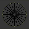 Black Metal Birdcage With Conical Shape Vertical Bars And Round Base