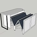 Multifunctional Desk And Foldable Bed Modern Design With Laptop Books And Storage Cabinets